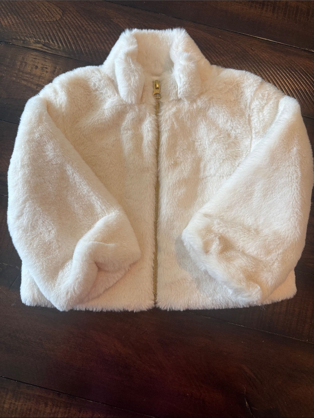 OshKosh B'gosh Cream Faux Fur Coat Jacket Winter Holiday 2T